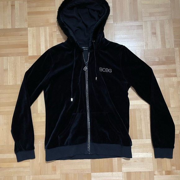 BCBG Black Velvet Jacket - Picture 1 of 9